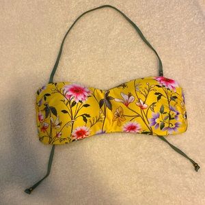 NWOT Lucky Brand bandeau swim top, size M